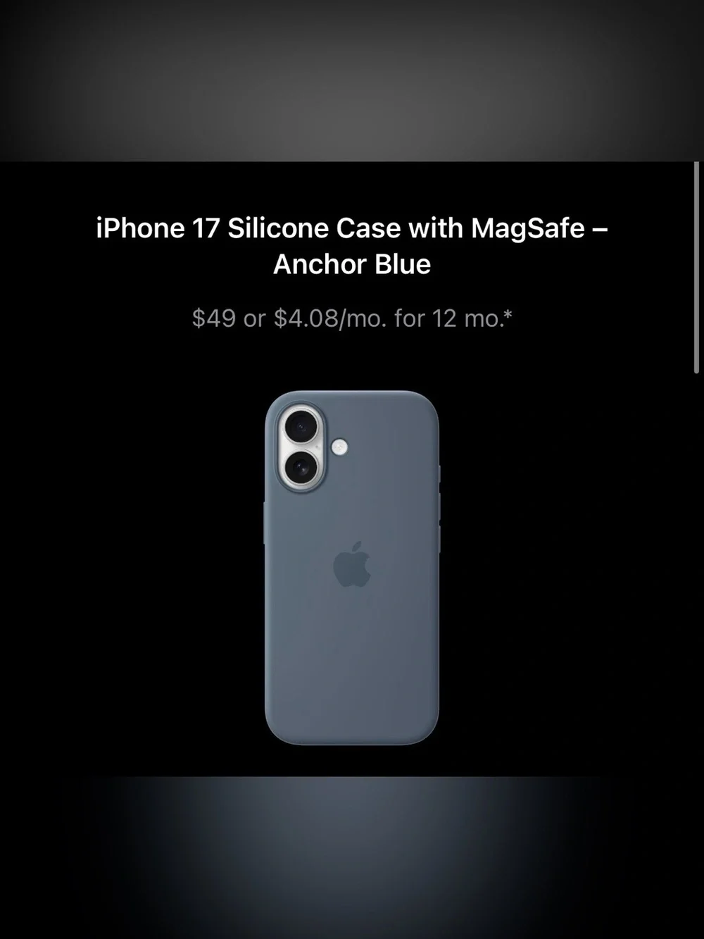 NWT!! Apple iPhone 17 Silicone Case with MagSafe - Slate Blue